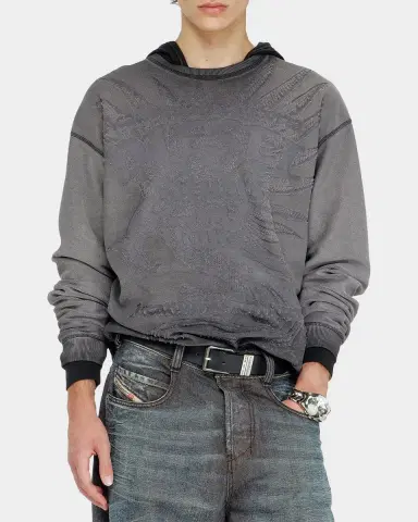 Diesel Men's Aron Cotton-Blend Fleece Sweatshirt | Thumbnail 5 Diesel Men's Aron Cotton-Blend Fleece Sweatshirt | Thumbnail 5