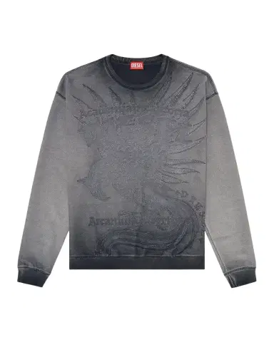 Diesel Men's Aron Cotton-Blend Fleece Sweatshirt | Thumbnail 1 Diesel Men's Aron Cotton-Blend Fleece Sweatshirt | Thumbnail 1