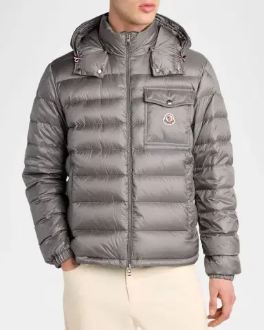 Moncler Men's Hood Logo Puffer Jacket | Thumbnail 4 Moncler Men's Hood Logo Puffer Jacket | Thumbnail 4