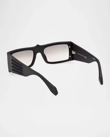 Christian Louboutin Men's Spikes Acetate Rectangle Sunglasses | Thumbnail 3