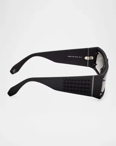 Christian Louboutin Men's Spikes Acetate Rectangle Sunglasses | Thumbnail 6