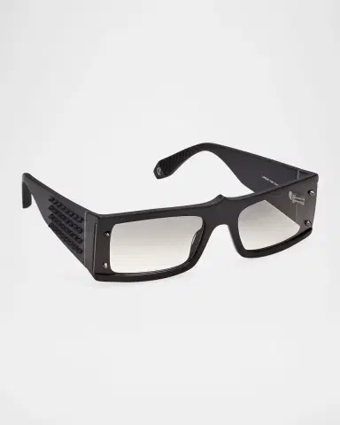 Christian Louboutin Men's Spikes Acetate Rectangle Sunglasses | Thumbnail 7