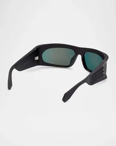 Christian Louboutin Men's Temple-Spikes Acetate Rectangle Sunglasses | Thumbnail 5 Christian Louboutin Men's Temple-Spikes Acetate Rectangle Sunglasses | Thumbnail 5