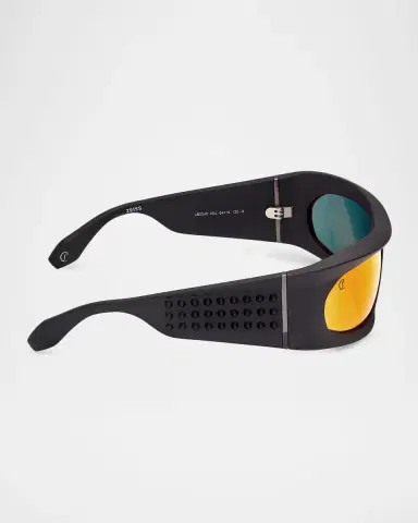 Christian Louboutin Men's Temple-Spikes Acetate Rectangle Sunglasses | Thumbnail 6 Christian Louboutin Men's Temple-Spikes Acetate Rectangle Sunglasses | Thumbnail 6