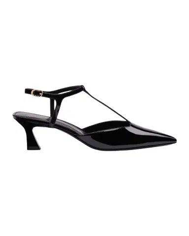 Stuart Weitzman 50mm Vinnie Patent Leather T-Strap Pumps | Thumbnail 1