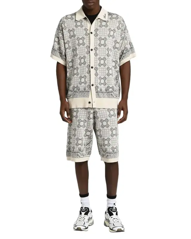 Amiri Men 's MA Quad Check Knit Drawstring Shorts