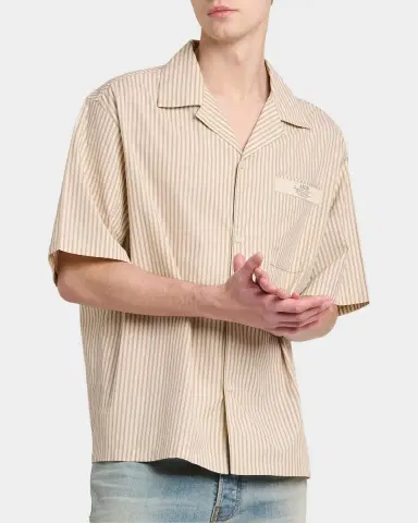 Amiri Men 's Spirit Stripe Cotton Poplin Label-Pocket Camp Shirt | Thumbnail 4 Amiri Men 's Spirit Stripe Cotton Poplin Label-Pocket Camp Shirt | Thumbnail 4