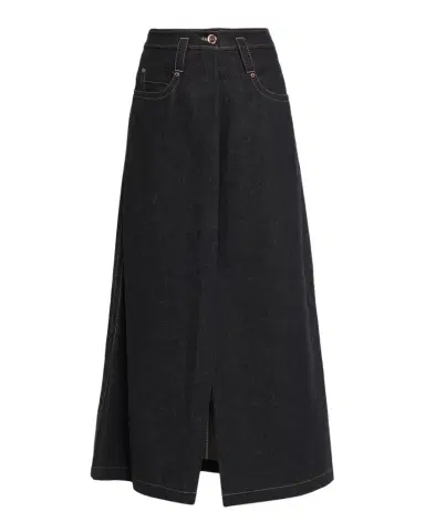 Brunello Cucinelli Denim A-Line Slit Maxi Skirt | Thumbnail 1 Brunello Cucinelli Denim A-Line Slit Maxi Skirt | Thumbnail 1