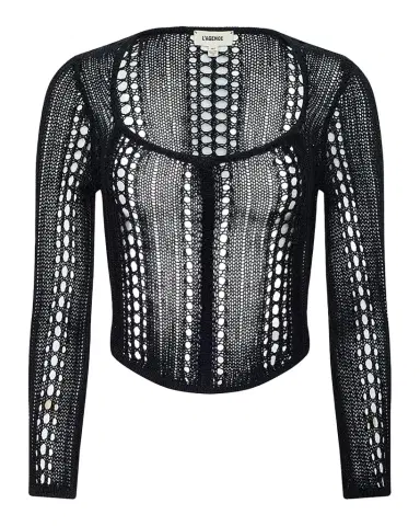 L'Agence Orine Pointelle-Knit Top | Thumbnail 1