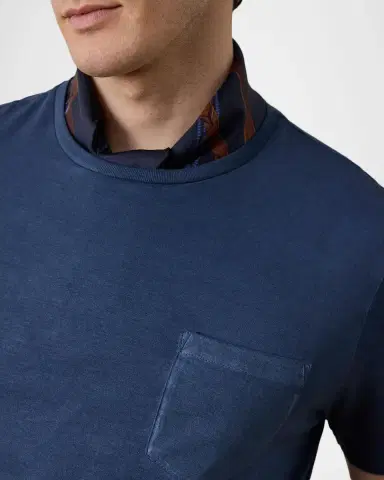 Ralph Lauren Purple Label Men's Garment-Dyed Jersey Pocket T-Shirt | Thumbnail 4 Ralph Lauren Purple Label Men's Garment-Dyed Jersey Pocket T-Shirt | Thumbnail 4