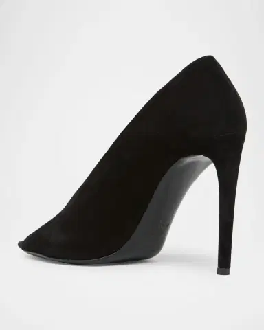 Valentino Garavani 105mm Open Toe Revele Suede Pumps | Thumbnail 3 Valentino Garavani 105mm Open Toe Revele Suede Pumps | Thumbnail 3