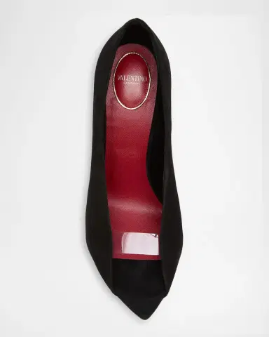 Valentino Garavani 105mm Open Toe Revele Suede Pumps | Thumbnail 5 Valentino Garavani 105mm Open Toe Revele Suede Pumps | Thumbnail 5