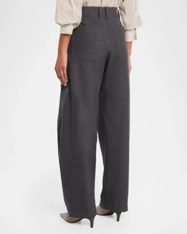 Brunello Cucinelli Mid-Rise Barrel-Leg Cargo Pants | Thumbnail 3 Brunello Cucinelli Mid-Rise Barrel-Leg Cargo Pants | Thumbnail 3