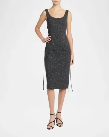 Alexander McQueen Sleeveless Laced Sheath Dress | Thumbnail 2 Alexander McQueen Sleeveless Laced Sheath Dress | Thumbnail 2