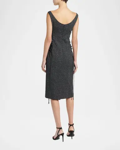 Alexander McQueen Sleeveless Laced Sheath Dress | Thumbnail 3 Alexander McQueen Sleeveless Laced Sheath Dress | Thumbnail 3