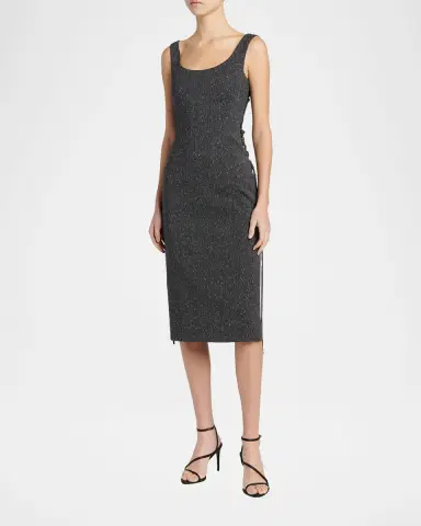 Alexander McQueen Sleeveless Laced Sheath Dress | Thumbnail 4 Alexander McQueen Sleeveless Laced Sheath Dress | Thumbnail 4