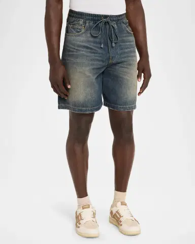 AMIRI Men's Denim Drawstring Shorts | Thumbnail 4