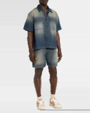 AMIRI Men's Denim Drawstring Shorts | Thumbnail 6