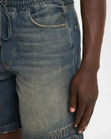 AMIRI Men's Denim Drawstring Shorts | Thumbnail 8