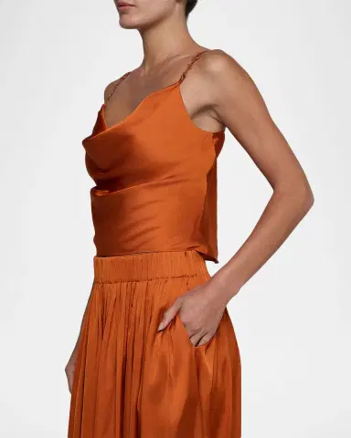 L'Agence Calista Horsebit-Strap Satin Camisole | Thumbnail 5