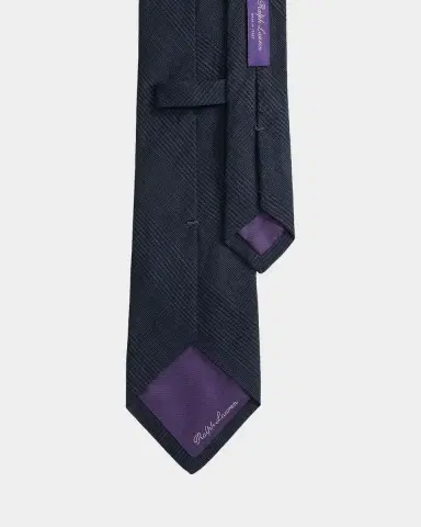 Ralph Lauren Purple Label Men's Glen Plaid Linen-Silk Tie | Thumbnail 3 Ralph Lauren Purple Label Men's Glen Plaid Linen-Silk Tie | Thumbnail 3