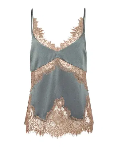 L'Agence Mitsu Lace-Trim Satin Camisole | Thumbnail 1