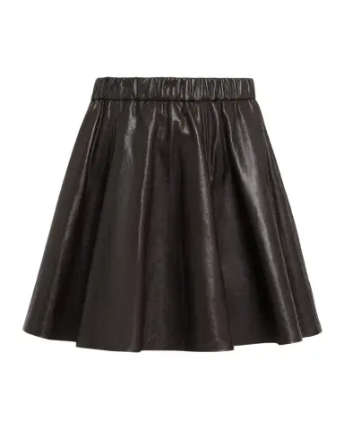 Brunello Cucinelli Leather Flared Mini Skirt | Thumbnail 1