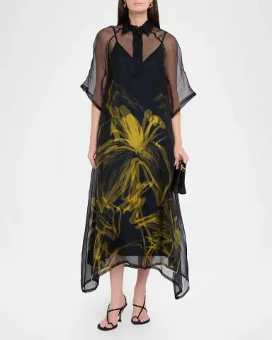 LOVEBIRDS Selene Floral-Print Tulle Maxi Dress | Thumbnail 2