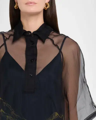 LOVEBIRDS Selene Floral-Print Tulle Maxi Dress | Thumbnail 5