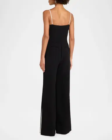 Simkhai Hazel Pleated-Inset Bustier Jumpsuit | Thumbnail 3