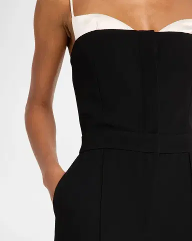 Simkhai Hazel Pleated-Inset Bustier Jumpsuit | Thumbnail 5