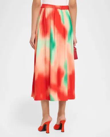 Misook Pleated Crepe Midi Skirt | Thumbnail 3
