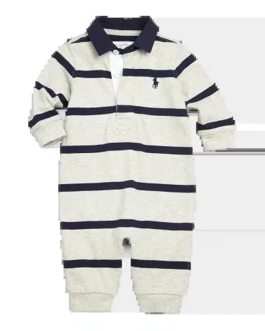 Polo Ralph Lauren Boy's Striped Cotton Jersey Rugby Coverall | Thumbnail 2