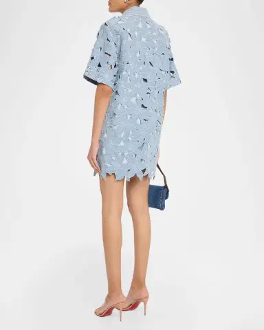 Simkhai Calyn Embroidered Denim Mini Dress | Thumbnail 3 Simkhai Calyn Embroidered Denim Mini Dress | Thumbnail 3