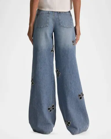 Alice + Olivia Amazing Embellished Cutout Jeans | Thumbnail 3 Alice + Olivia Amazing Embellished Cutout Jeans | Thumbnail 3