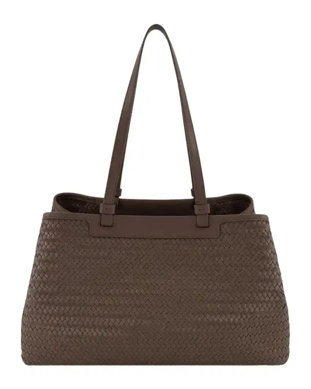 Marin Woven Leather Tote Bag