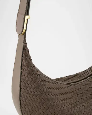 Vince Eris Small Woven Leather Hobo Bag | Thumbnail 4 Vince Eris Small Woven Leather Hobo Bag | Thumbnail 4