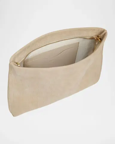 Vince Athene Croc-Embossed Leather Pouch | Thumbnail 3 Vince Athene Croc-Embossed Leather Pouch | Thumbnail 3