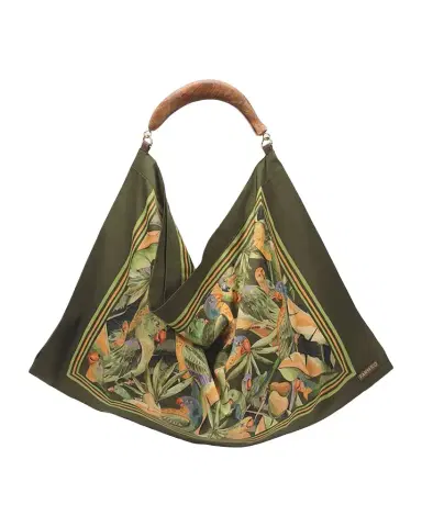 Farm Rio Botanical-Print Satin Scarf Top-Handle Bag | Thumbnail 1 Farm Rio Botanical-Print Satin Scarf Top-Handle Bag | Thumbnail 1