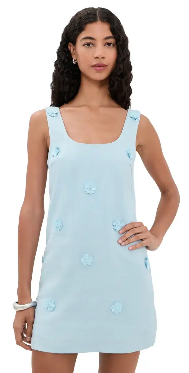 MAUDE CLUB Crosby Dress Ice Blue