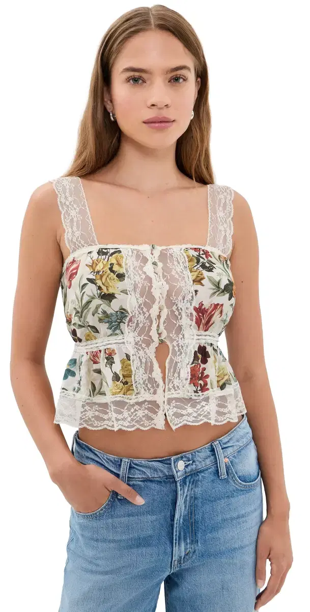 Annabeth Square Neck Top Desert Springs Vanilla