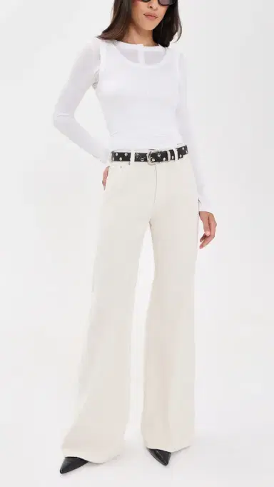 Haikure Clara Velvet Pier Pants Snow 26 | Thumbnail 5