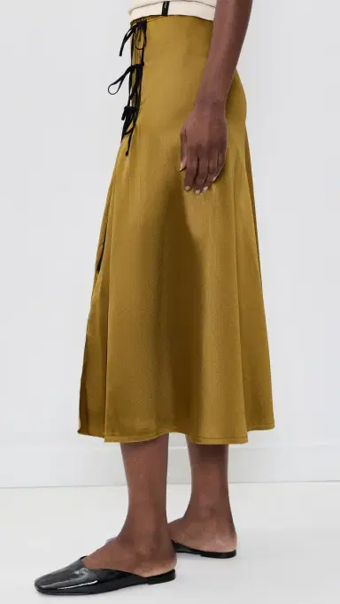 Ganni Fluid Satin Tie String Midi Skirt | Thumbnail 4 Ganni Fluid Satin Tie String Midi Skirt | Thumbnail 4