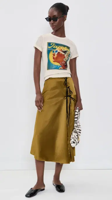 Ganni Fluid Satin Tie String Midi Skirt | Thumbnail 5 Ganni Fluid Satin Tie String Midi Skirt | Thumbnail 5