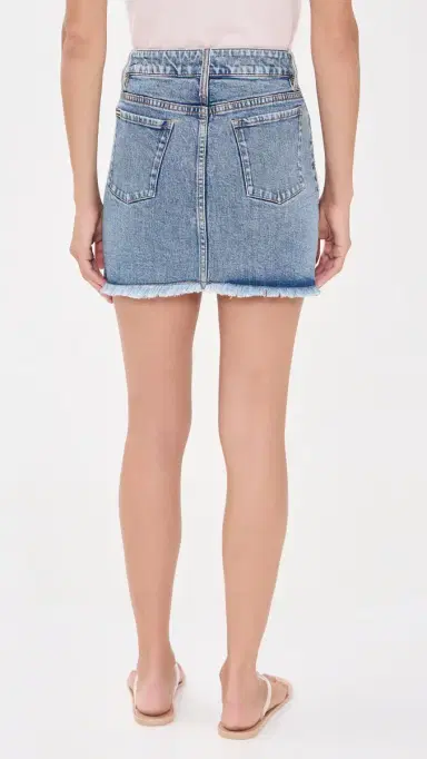 Alice + Olivia Kiera Embellished Denim Mini Skirt Fiona Vintage Blue 25 | Thumbnail 3