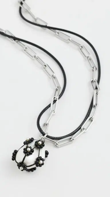 Tory Burch Double Strand Pearl Pendant Necklace | Thumbnail 2