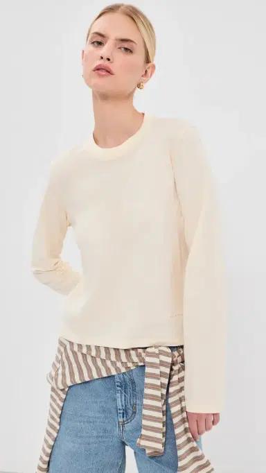 Kallmeyer Wynn Long Sleeve T-Shirt Vanilla | Thumbnail 2