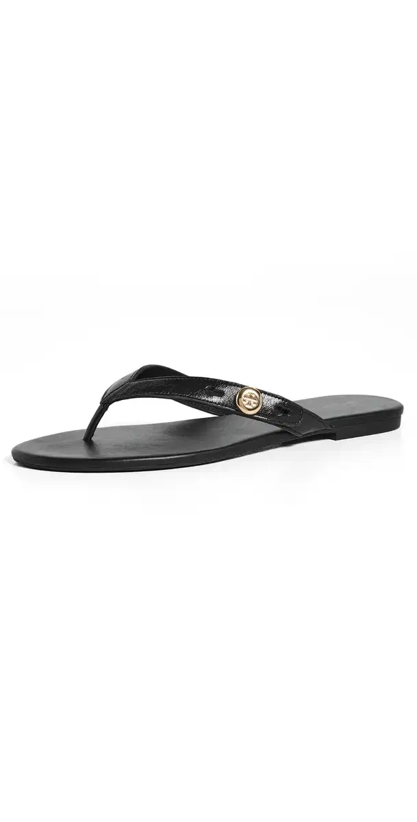 Tory Burch Romy Flip Flops Perfect Black