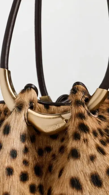 Cult Gaia Asa Shoulder Bag Cheetah One Size | Thumbnail 5