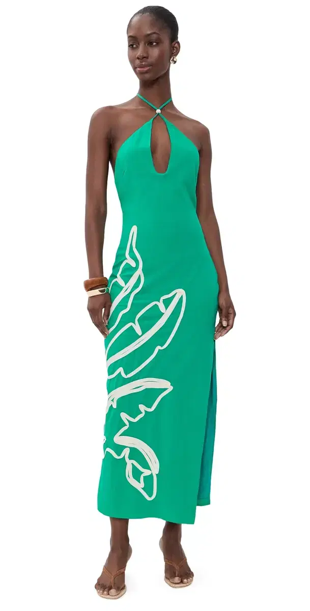 Seven Wonders Brontie Halter idi Dress Green
